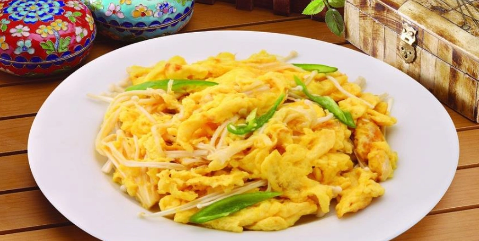 蛋煎金針菇做法