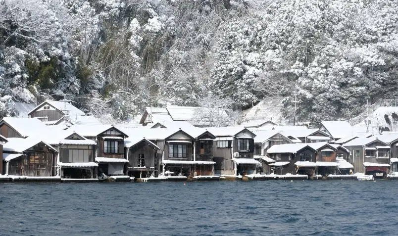 伊根舟屋 雪景