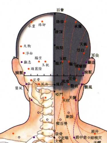 頭部穴道按摩