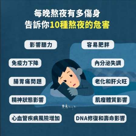 熬夜健康風險