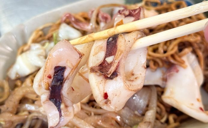 台灣乾炒花枝意麵