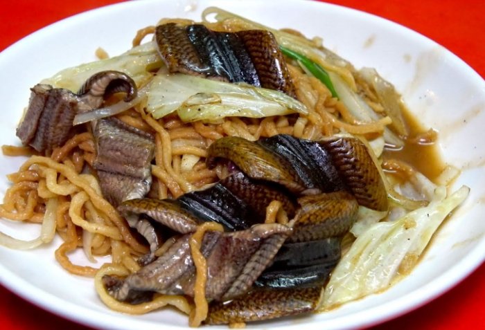 鱔魚意麵口感