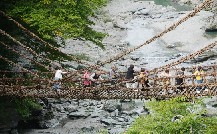 祖谷蔓桥维护 祖谷蔓桥维护