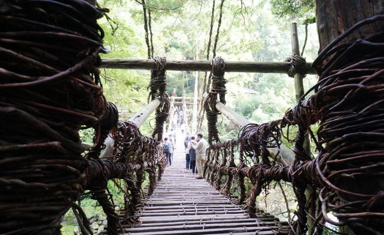 祖谷蔓桥维护 祖谷蔓桥维护