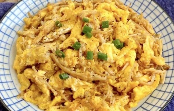 金针菇炒蛋做法