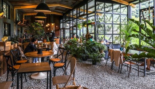 台北咖啡廳夜景