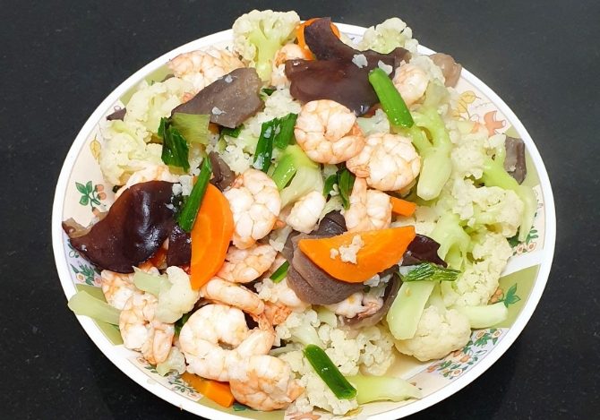 白花椰菜炒蝦仁食譜 白花椰菜炒蝦仁食譜