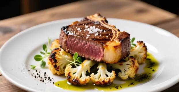 花椰菜牛排搭配