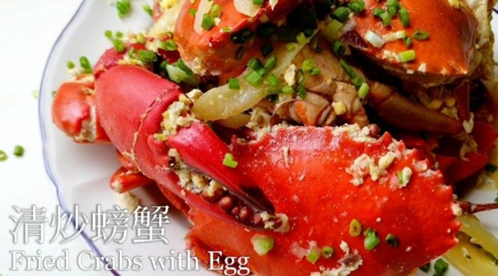 炒螃蟹加蛋做法