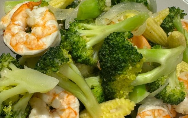 綠花椰菜炒蝦仁營養價值