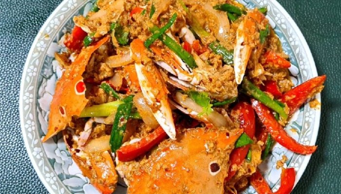 炒螃蟹加蛋做法