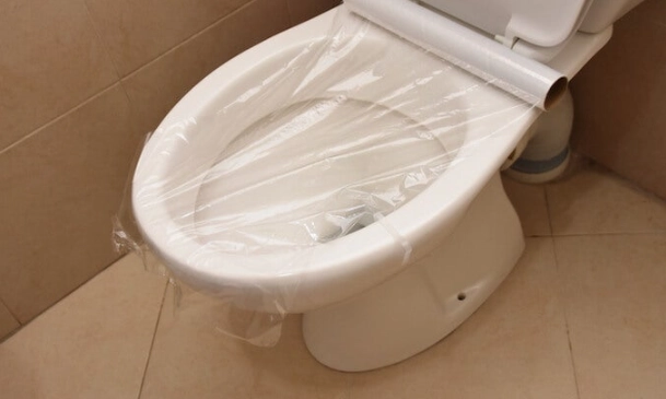 馬桶保鮮膜用法