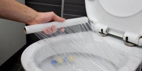 馬桶保鮮膜用法